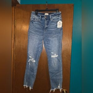 Women's Blue Distressed Jeans